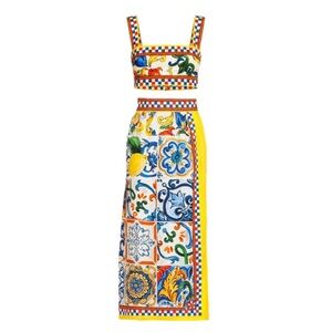 Dolce Gabbana two piece  skirt and crop top